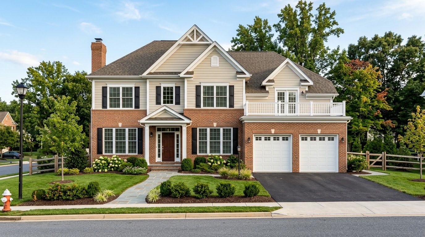 Newly completed custom home built by a construction builder in Baltimore County, MD