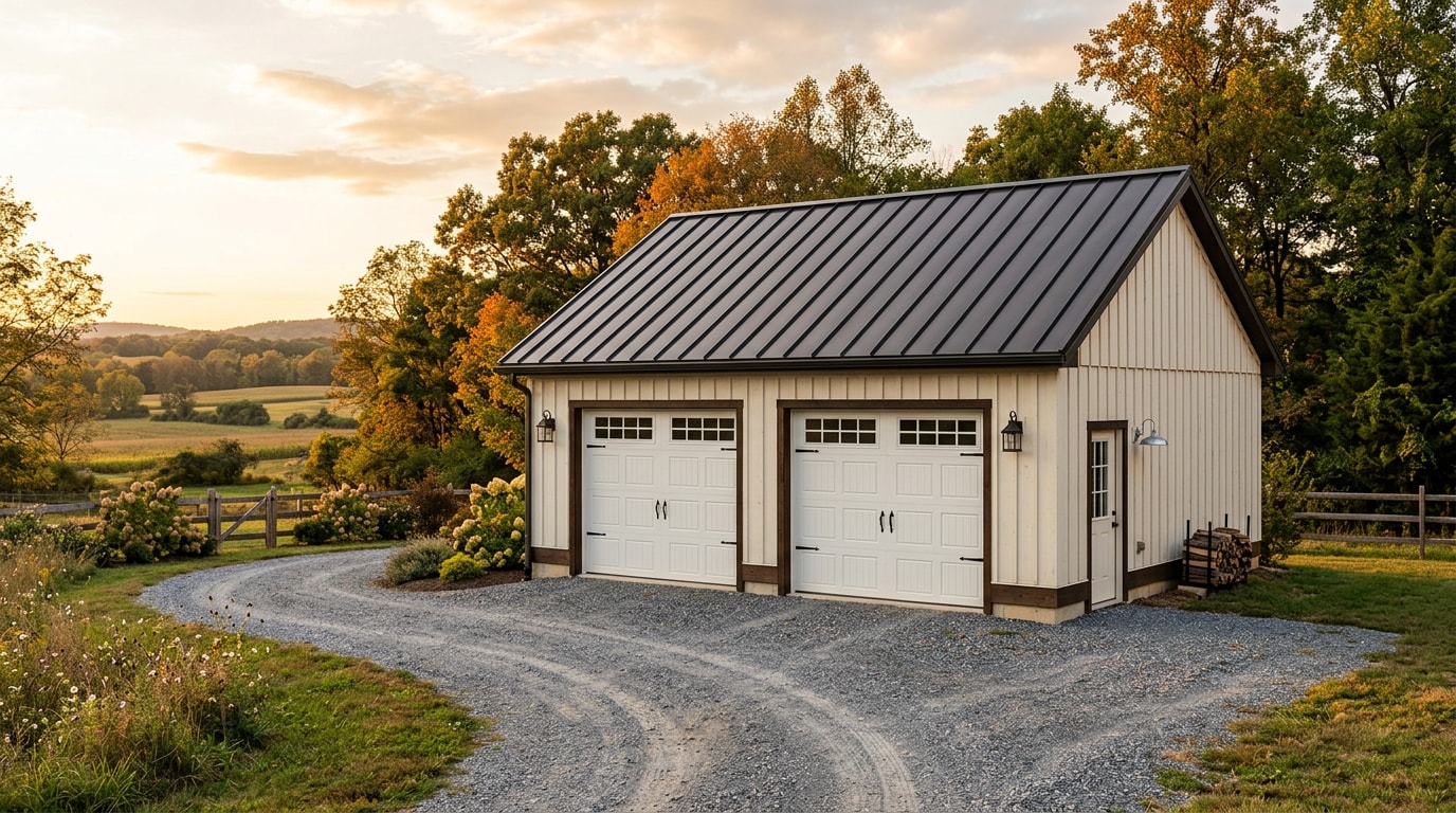 finished detached garage on a rural property in Southern Cecil County, MD finished detached garage on a rural property in Southern Cecil County, MD