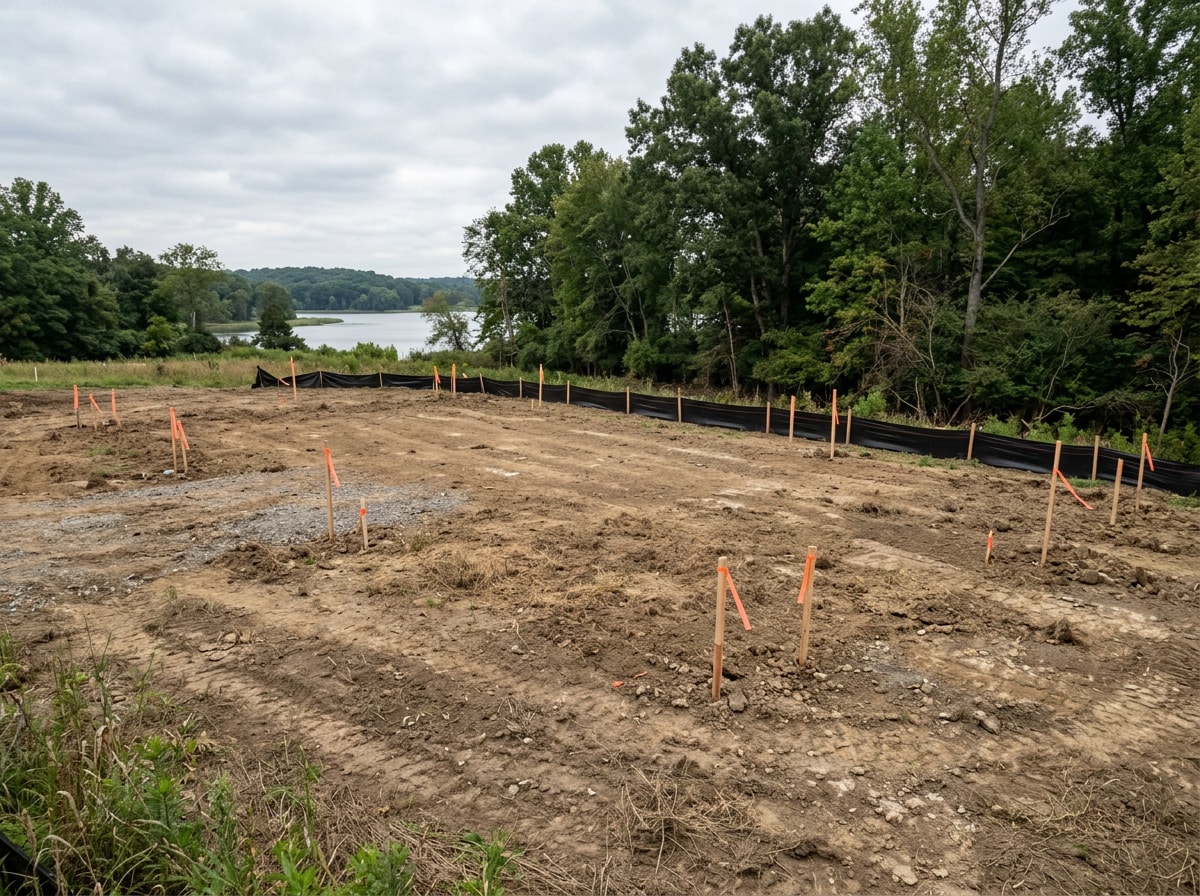 Waterfront rural lot in Southern Cecil County, MD prepared for new home construction