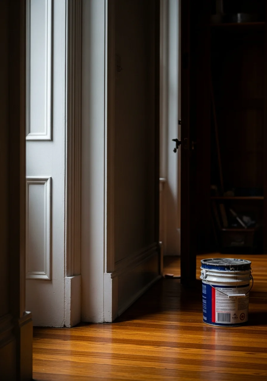 Interior detail of a Baltimore City rowhouse showing restored original features and quality craftsmanship.